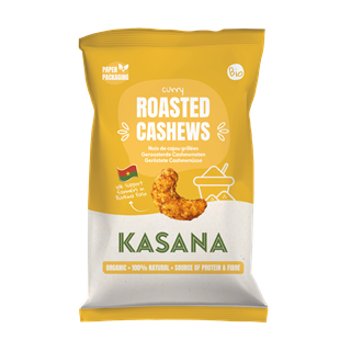 Kasana Geroosterde cashewnoten met curry bio 150g - 2785